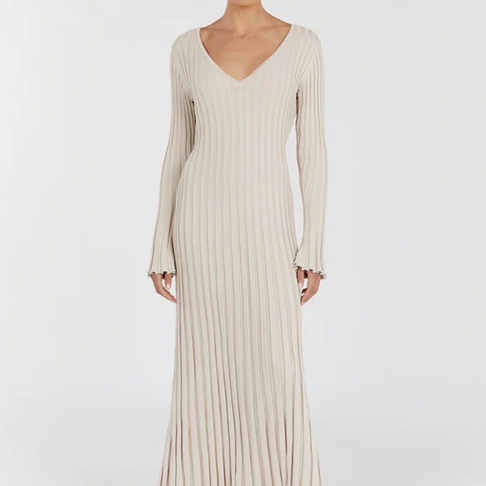 Dissh REIGN STONE SLEEVED KNIT MIDI DRESS